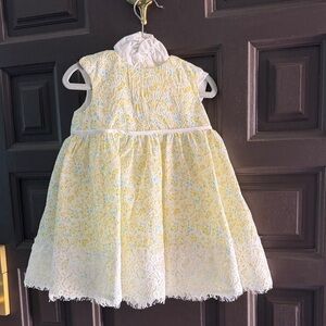 Charming Yellow Floral Lace Kids Formal Dress